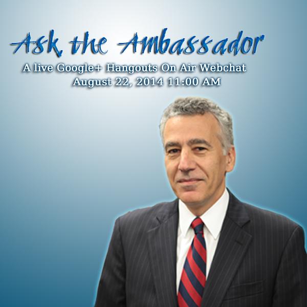 Excited to be a part of US Ambassador Goldberg’s first ever webchat