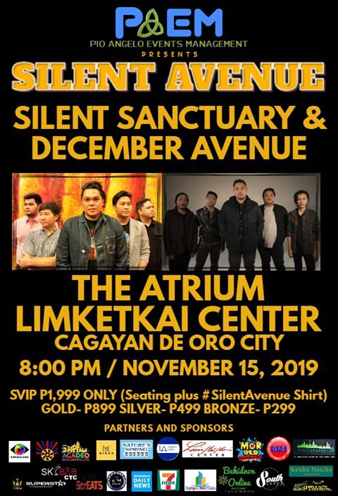 Silent Sanctuary and December Avenue to hold concert in CDO