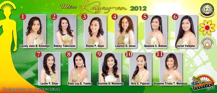 Miss Kagay-an 2012 candidates photos