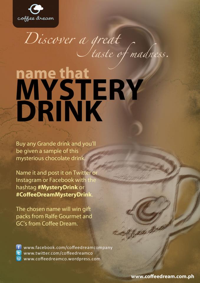 Coffee Dream Name That Mystery Drink Contest @CoffeeDreamCo