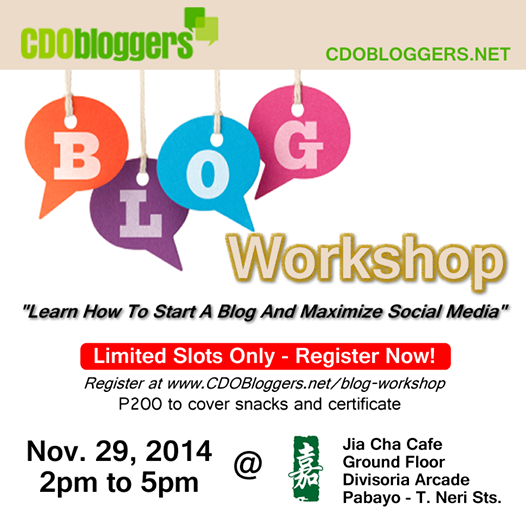 Join this CDO Bloggers-led blogging and social media workshop