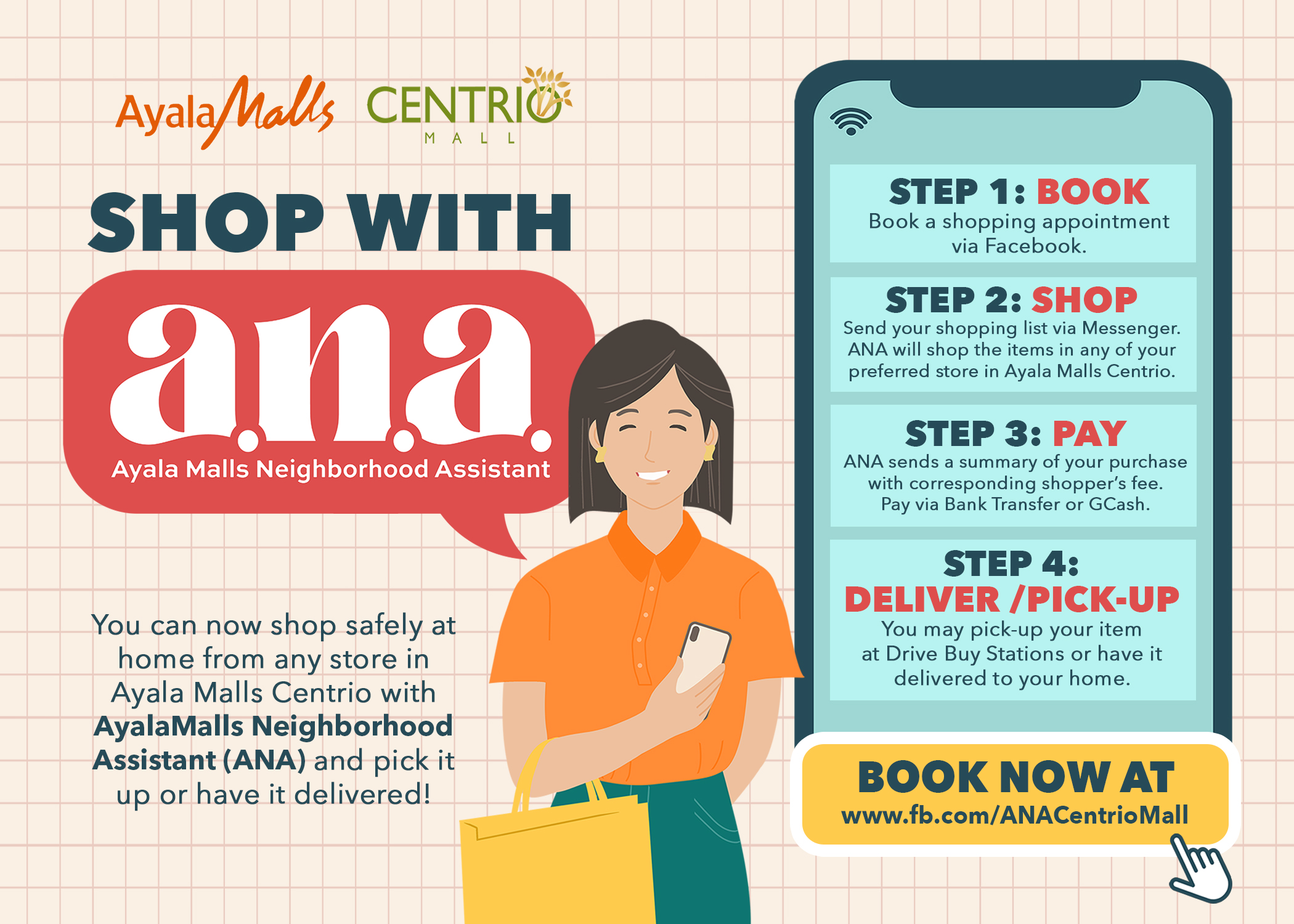 Ayala Malls Centrio’s ‘ANA’ makes virtual shopping, pick up and delivery a breeze
